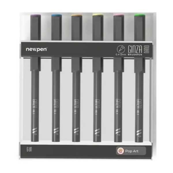 CANETA BRUSH NEWPEN GINZA NANO POP ART EST C/6