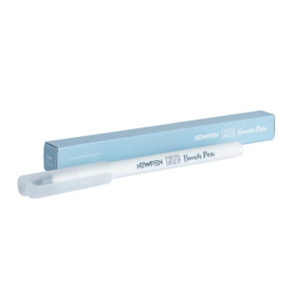 CANETA BRUSH NEWPEN GINZAPRO CINZA CLARO 644