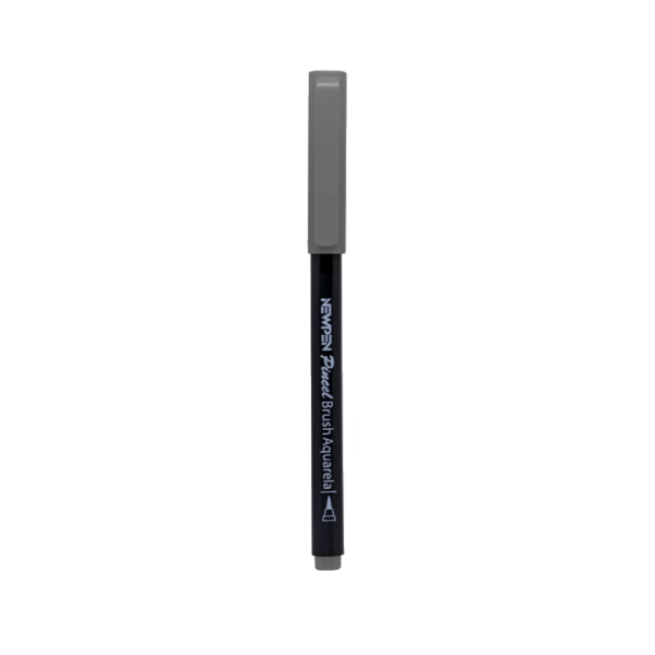 CANETA BRUSH NEWPEN BRUSHPEN CINZA CLARO