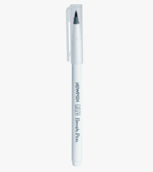 CANETA BRUSH NEWPEN GINZAPRO AZUL CIANO 2985