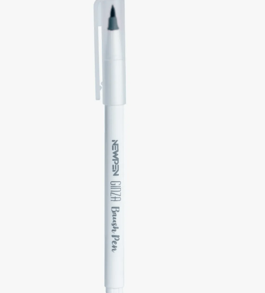 CANETA BRUSH NEWPEN GINZAPRO CINZA PASTEL 643