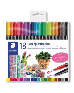 CANETA PERMANENTE STAEDTLER DUO EST C/18