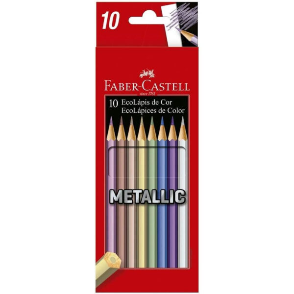LAPIS DE COR FABER-CASTELL METALLIC EST C/10
