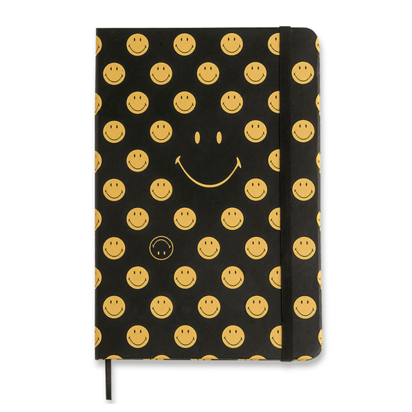 CADERNETA CICERO SMILEY DURA PAUT 14X21 PRETO HOT