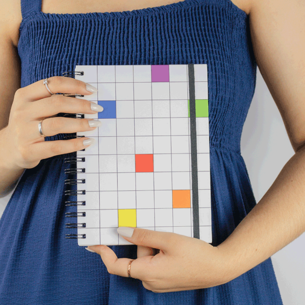 CADERNO MAGNOLIA A5 ORIGEM GRID CORES