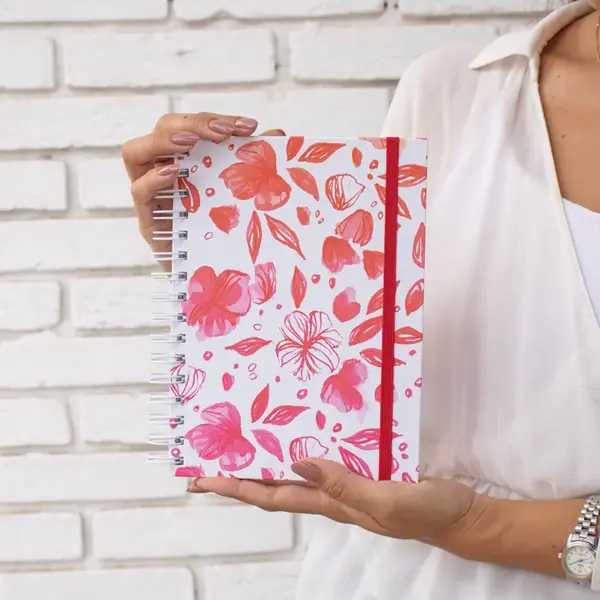 CADERNO MAGNOLIA A5 MON AMOUR HIBISCO