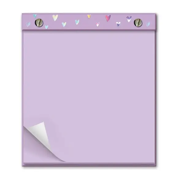 BLOCO PINOS FINA IDEIA CORAÇOES HOLO LILAS