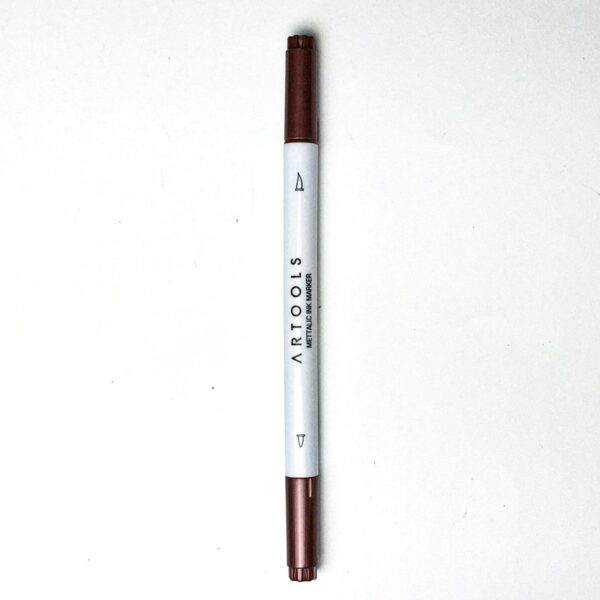 Caneta Brush Artools Metálica Duas Pontas Cobre